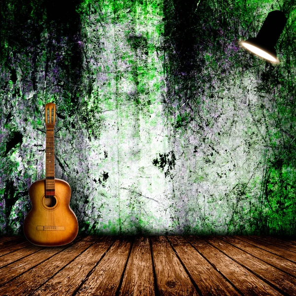 Guitar in the interior — Stock Photo, Image