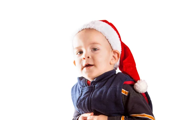 Mutlu Noel Baba şapkası çocuklarda — Stok fotoğraf