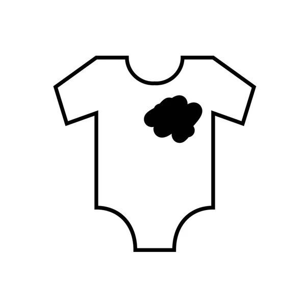 矢量图标坏婴儿衬衫 — 图库矢量图片