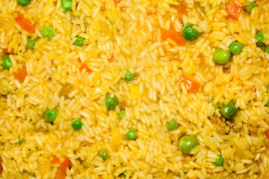 Pilav pişirme. Gıda arka plan
