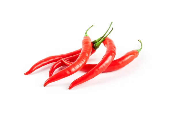 Red fresh chili isolated on white background — Stock Photo, Image