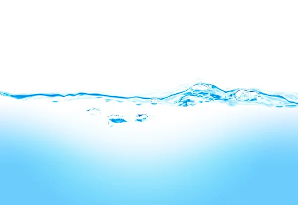 Burbujas de agua y aire sobre fondo blanco — Foto de Stock