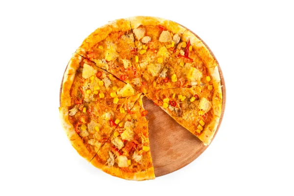 Fresh pizza with cheese — Stock Photo, Image