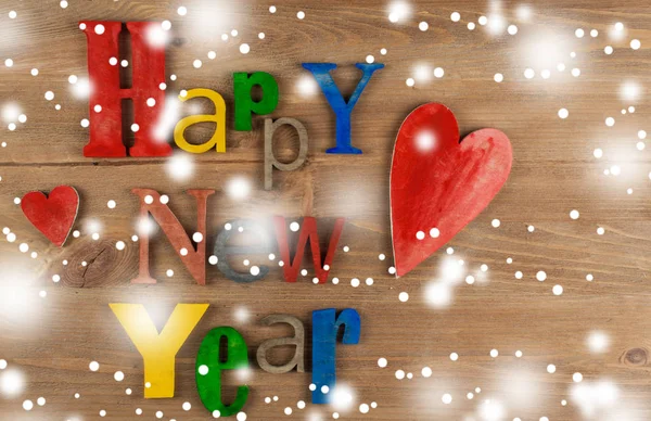 Vícebarevná nápis šťastný nový rok — Stock fotografie