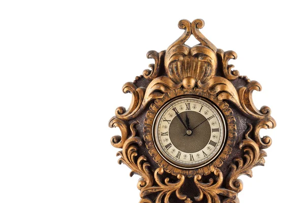 Oude vintage klok dat geïsoleerd — Stockfoto