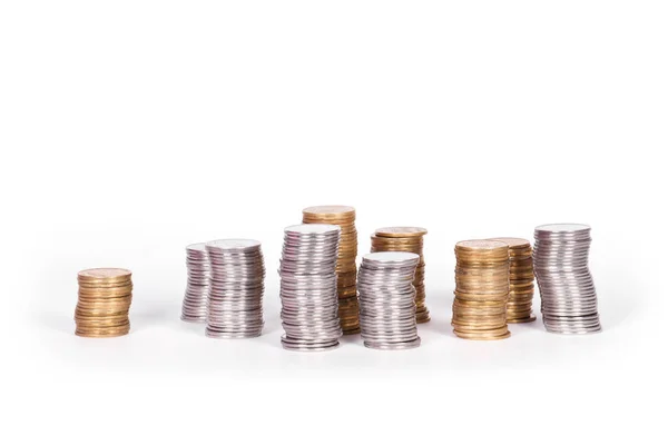 Stack of ukrainian coins — Stock Photo, Image