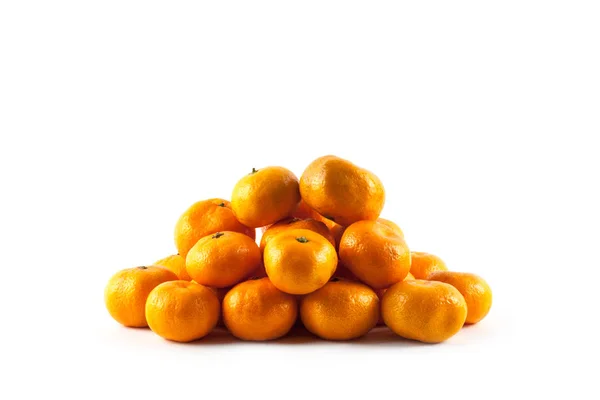 Ripe mandarines  close-up on a white background. — Stock Photo, Image