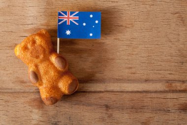 Ayı ve Avustralya bayrağı kek