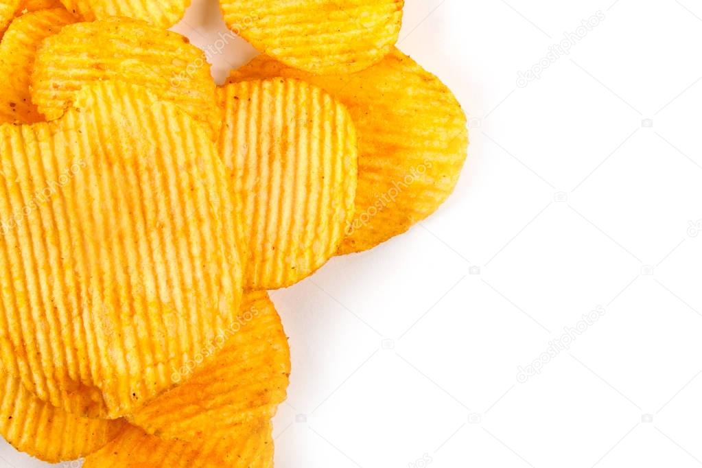 Potato chips grooved