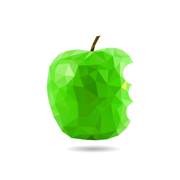 Векторное многоугольное яблоко — стоковый вектор