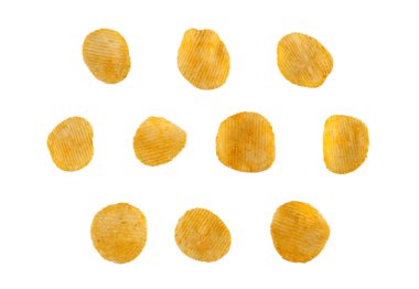 Kızarmış patates cipsi oluklu