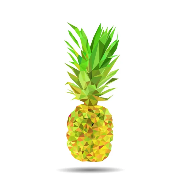 Vector polygonal pineapple — Stock Vector