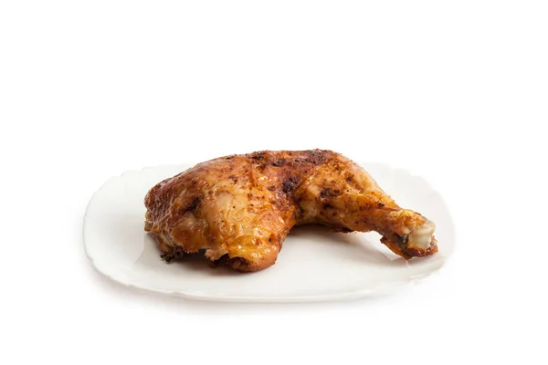 Pollo al horno en un plato — Foto de Stock