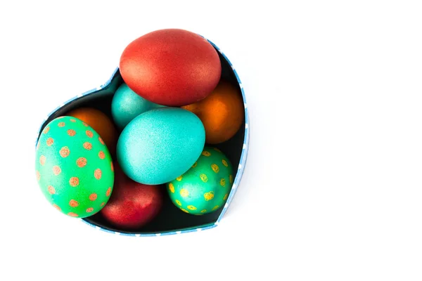 Oeufs de Pâques colorés fermer — Photo