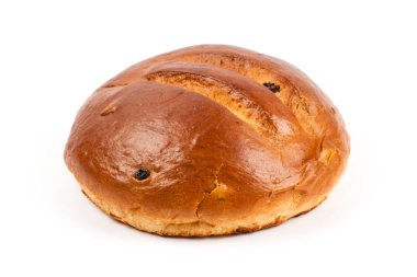 Beyaz arka plan üzerinde izole taze topuz