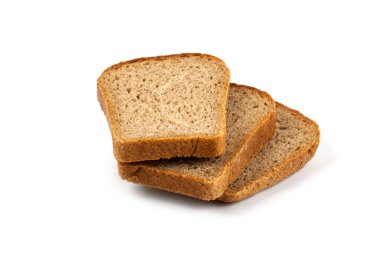 Beyazda izole edilmiş taze ekmek 