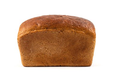 Beyazda izole edilmiş taze ekmek 