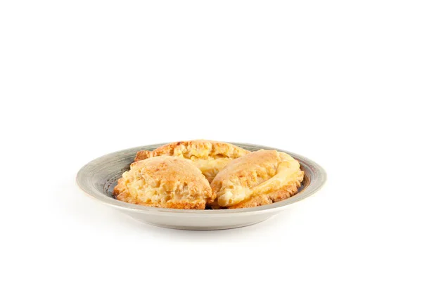 Biscoitos com queijo cottage — Fotografia de Stock