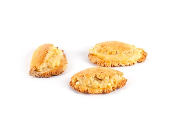 Biscoitos com queijo cottage — Fotografia de Stock