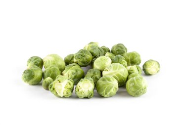 İzole taze Brüksel lahana