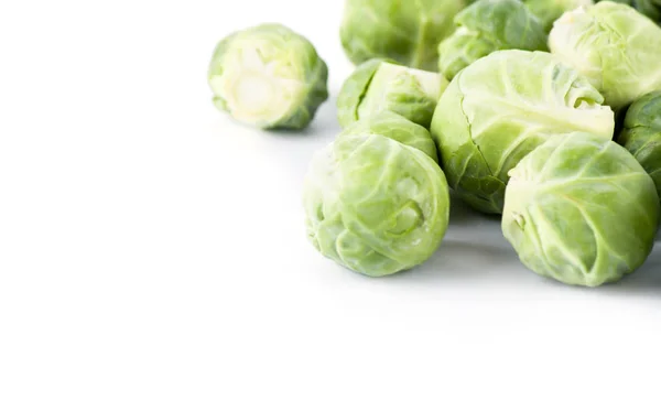Fresh brussels cabbage isolated — Stock Photo, Image