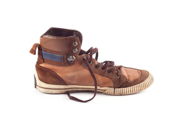 Zapatillas viejas marrones — Foto de Stock