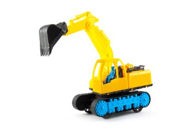 Beyaz arka plan üzerinde izole Ekskavatör oyuncak