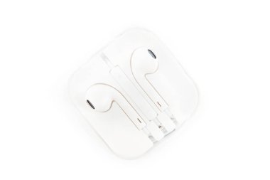 beyaz kulaklık yakın çekim