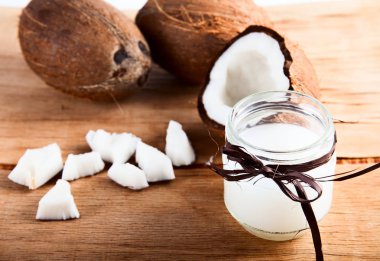 Olgun Hindistan cevizi yakın çekim