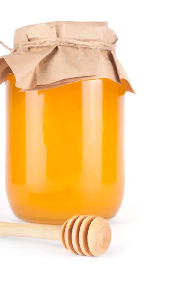 Honey in jar — Stock Photo, Image