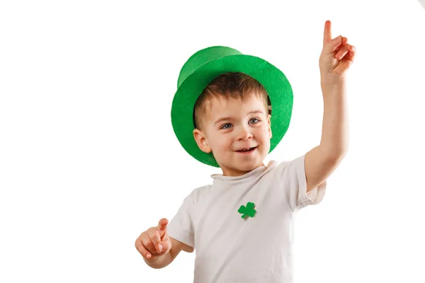 Little boy with Leprechaun hat — Stock Photo, Image
