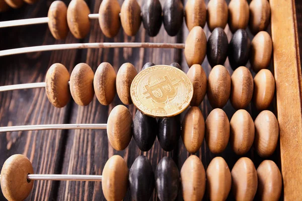 Vintage abacus on wooden background — Stock Photo, Image