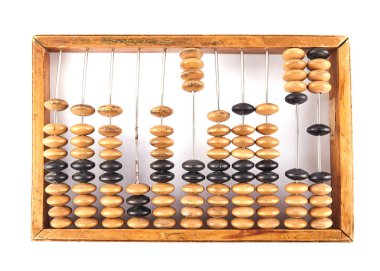 İzole eski retro abacus
