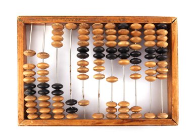 İzole eski retro abacus