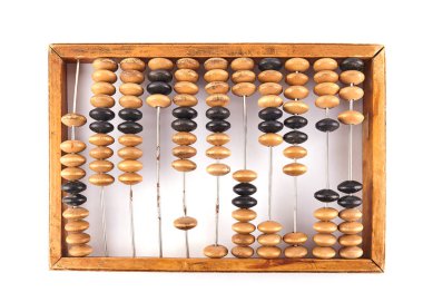 İzole eski retro abacus
