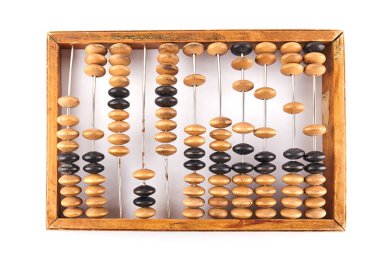 İzole eski retro abacus