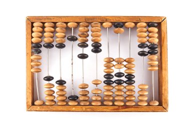 İzole eski retro abacus