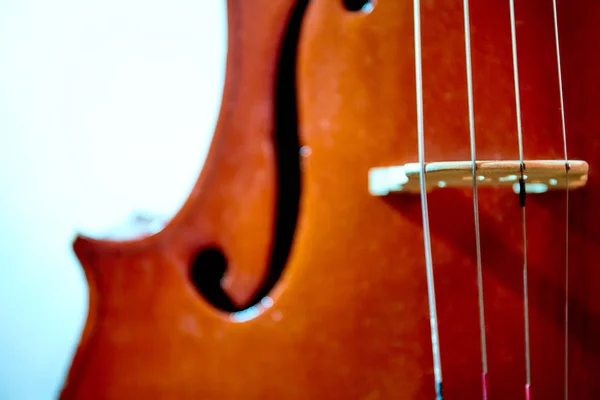 Chiudere violoncello retrò — Foto Stock