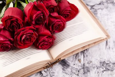 Arka plan üzerinde kırmızı gül