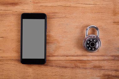 Şifreli kilit yakın çekim