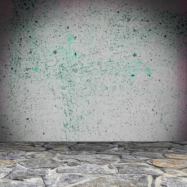 Empty Room Grunge Wall Stage Background — Stock Photo, Image