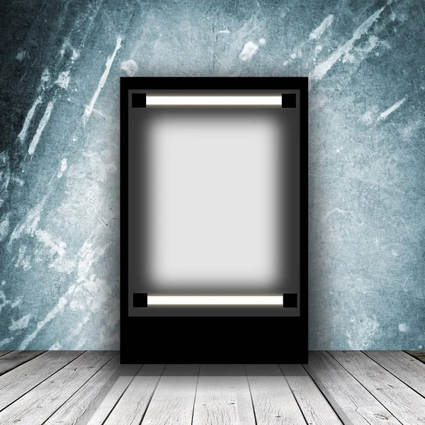 空部屋のライト ボックスの広告 舞台背景 — ストック写真