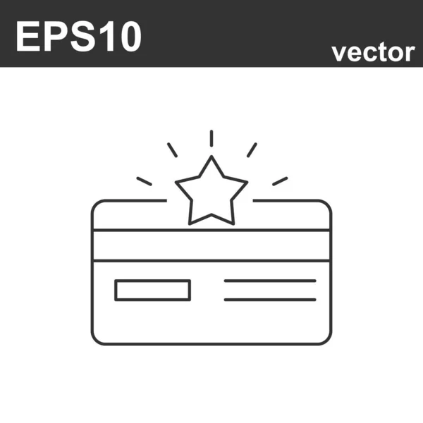 Cartão bônus. Vector Lealdade ícones de linha de programa — Vetor de Stock