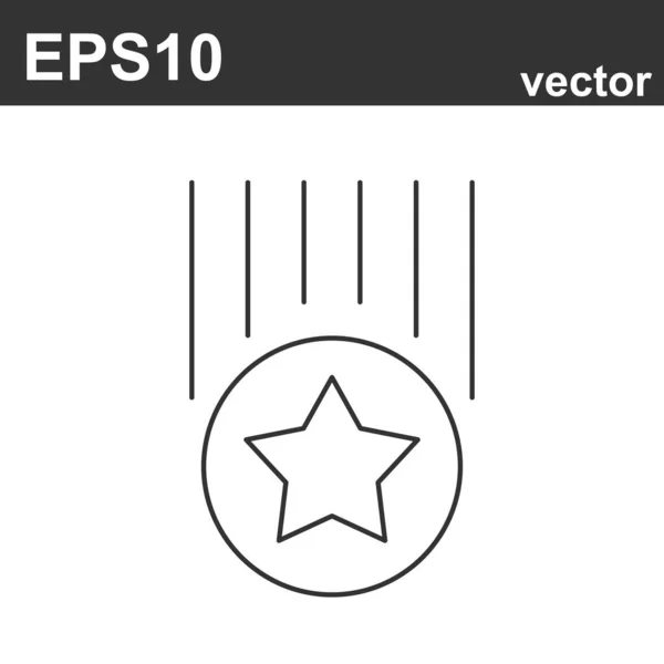 Stern im Linienstil. Vektor-Loyalitätsprogramm Zeilensymbole — Stockvektor