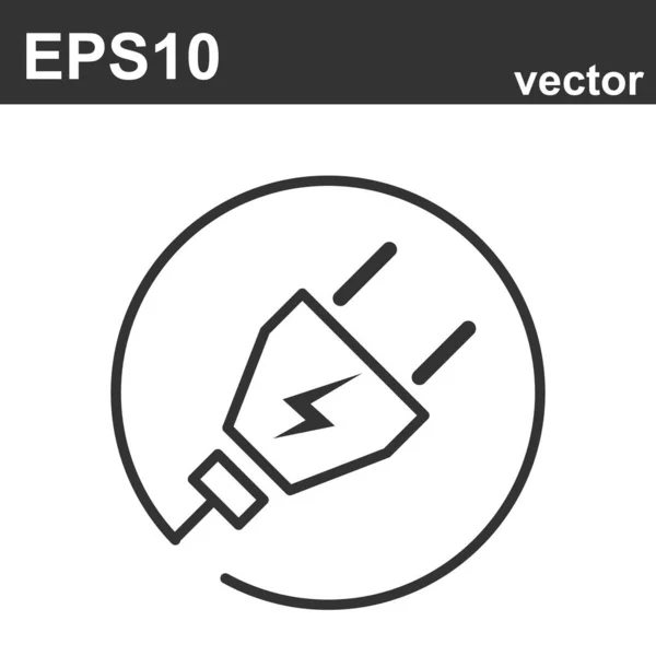 Plug vetor ícone ilustração sinal — Vetor de Stock