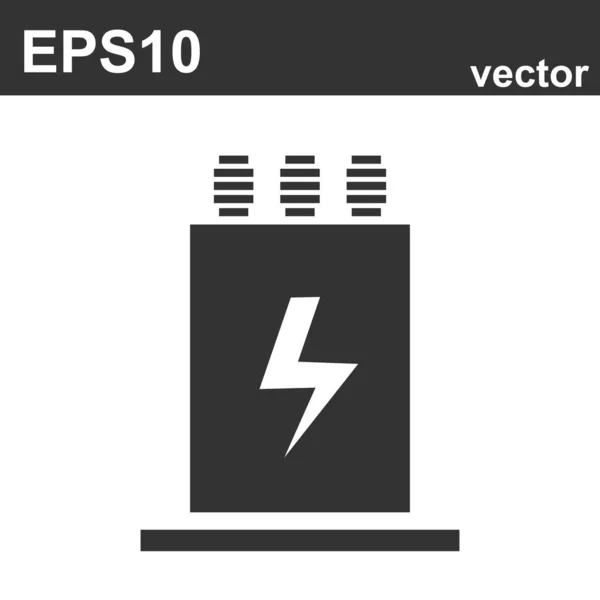 Symbol des elektrischen Transformators - Vektorillustration. — Stockvektor