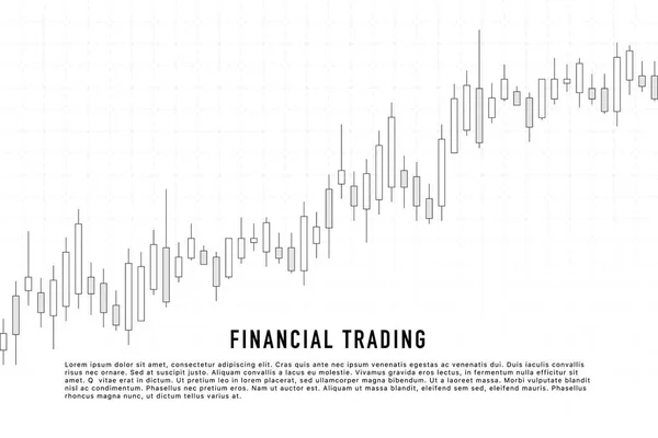 Forex página promo negociação com gráfico financeiro e média móvel ilustração vetor de linha . —  Vetores de Stock