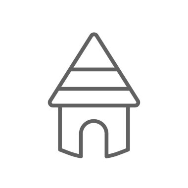 Vektör Kulübesi simgesi. Afrika evi sembolü