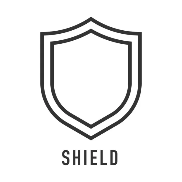 Shield pictogram sjabloon kleur bewerkbaar. Schildsymbool vectorteken — Stockvector