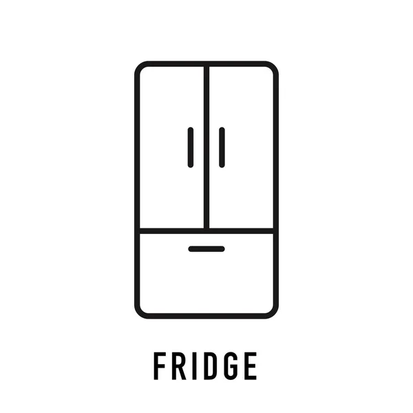 Kühlschrank-Symbole. Umriss Kühlschrankvektorsymbol — Stockvektor